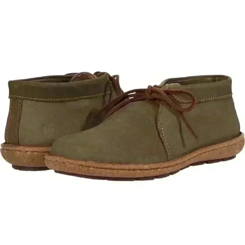 Green Born Handcrafted Lace Up Moccasins Loafers